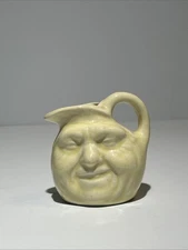 Pitcher Miniature Ohio Pottery Yellow Face
