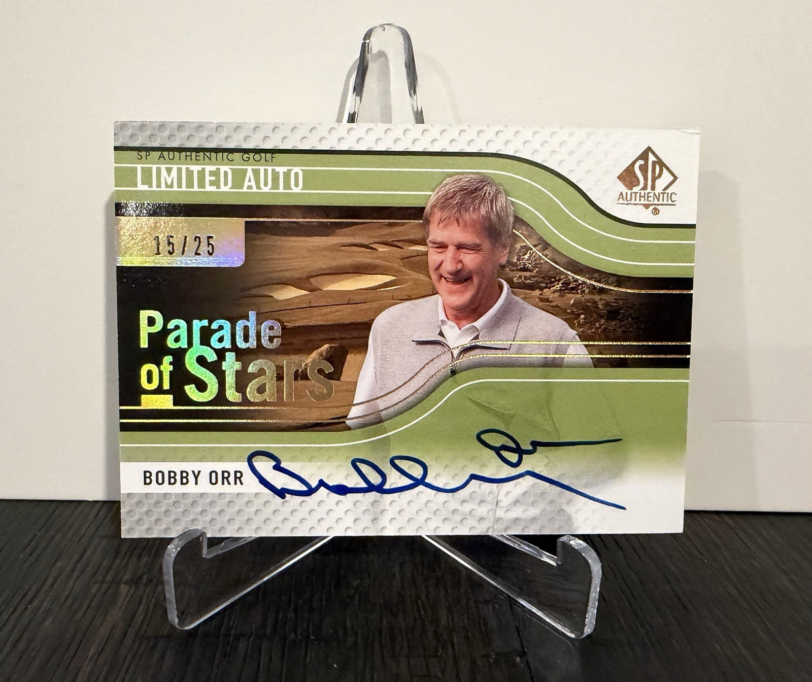 Bobby Orr  On-card Auto 15/25 Upper Deck 2012 SP Authentic Parade of Stars #64