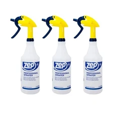 ZEP Professional Sprayer Bottle 32oz Pack of 3 Adjustable Nozzle