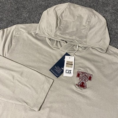 Texas A&M Aggies Throwback Logo Cutter & Buck Mens XL Coastline Hooded Shirt NWT