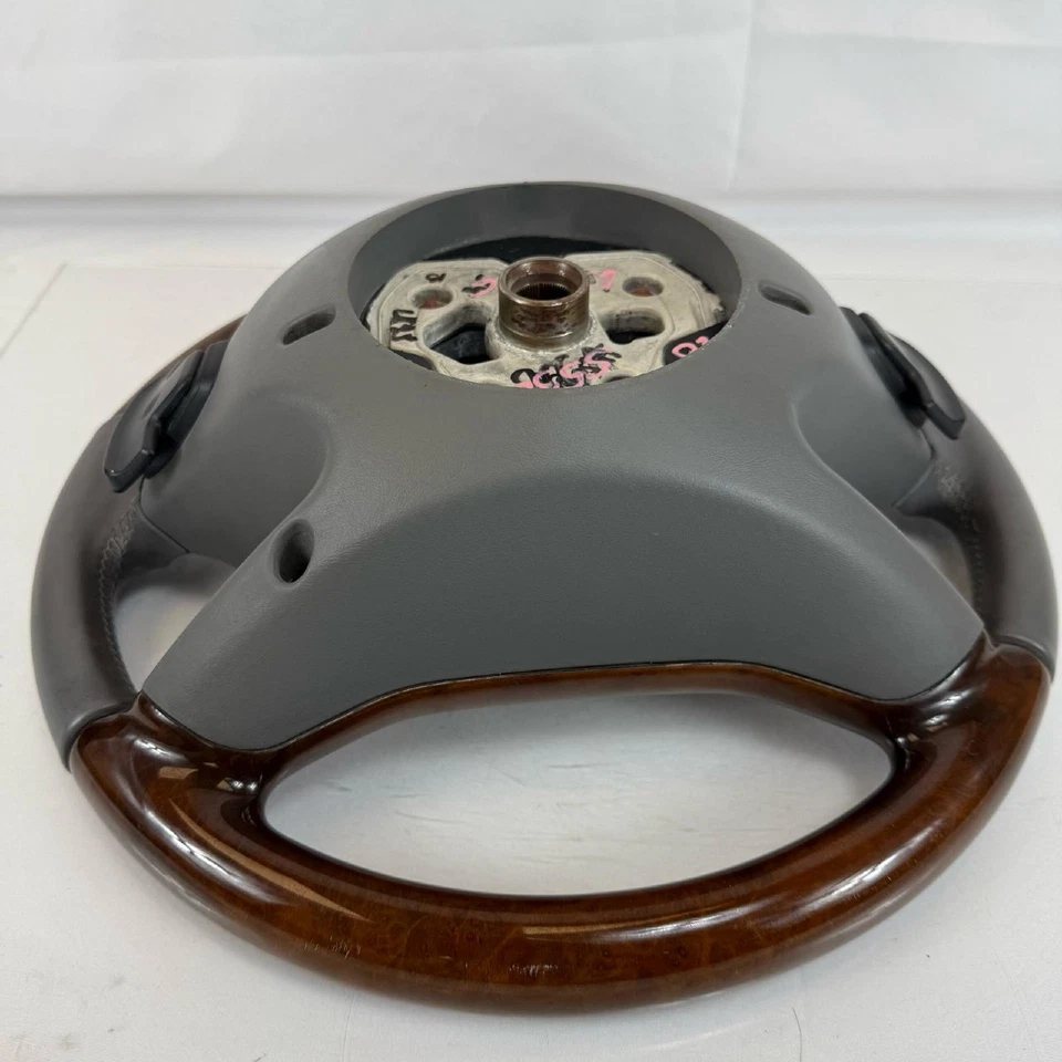 2007-2013 Mercedes S550 S600 S63 OEM Wood Leather Steering Wheel Grey - Image 4 of 4