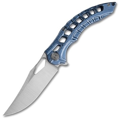 Miguron Geloty Folding Knife Blue Crystal Titanium Handle Vanax Plain MGR632BJBU
