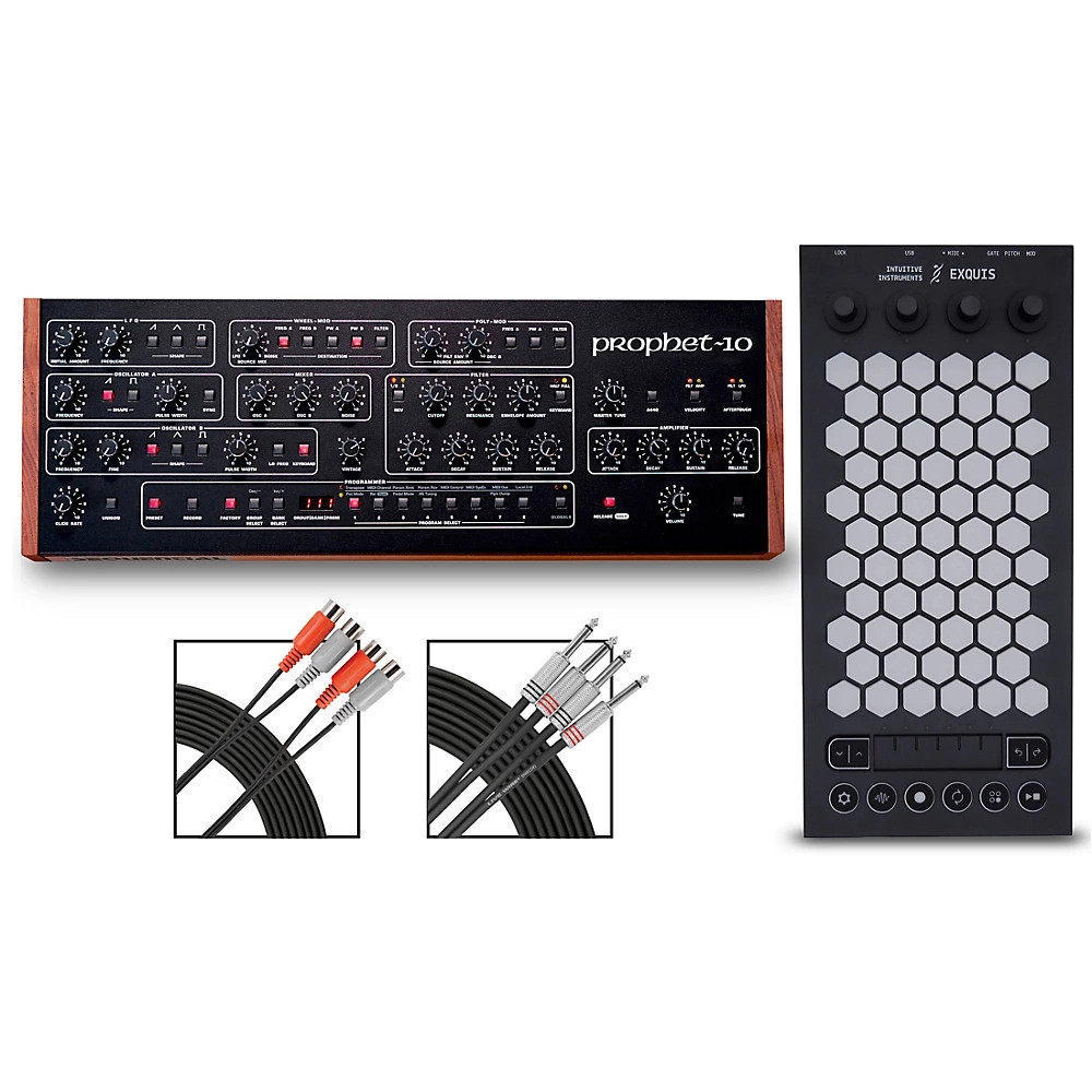 Последовательный набор Prophet-10 для настольных компьютеров и Exquis MPE Bundle