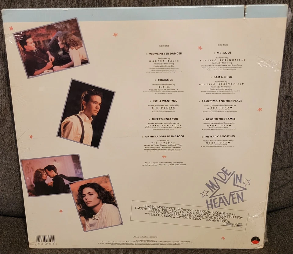 Made In Heaven Soundtrack Vinyl LP 1987 Rock Funk Soul Pop R.E.M. Sealed Elektra - Image 2 of 2
