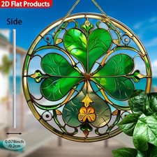 2D Flat Print Acrylic Suncatcher Four Leaf Clover Lucky Irish Window Decoration