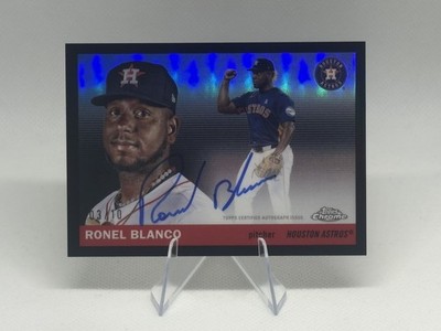 2025 Topps Chrome Platinum Ronel Blanco Autograph Auto Black Refractor /10 R272