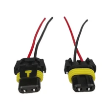 2PCS 9005 9006 Socket Extension Wiring Harness Fog Light Connector NEW