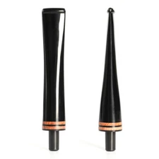 2 Pcs Acrylic Straight Stem for Tobacco Pipe 3mm Mouthpiece Stem with Briar Ring