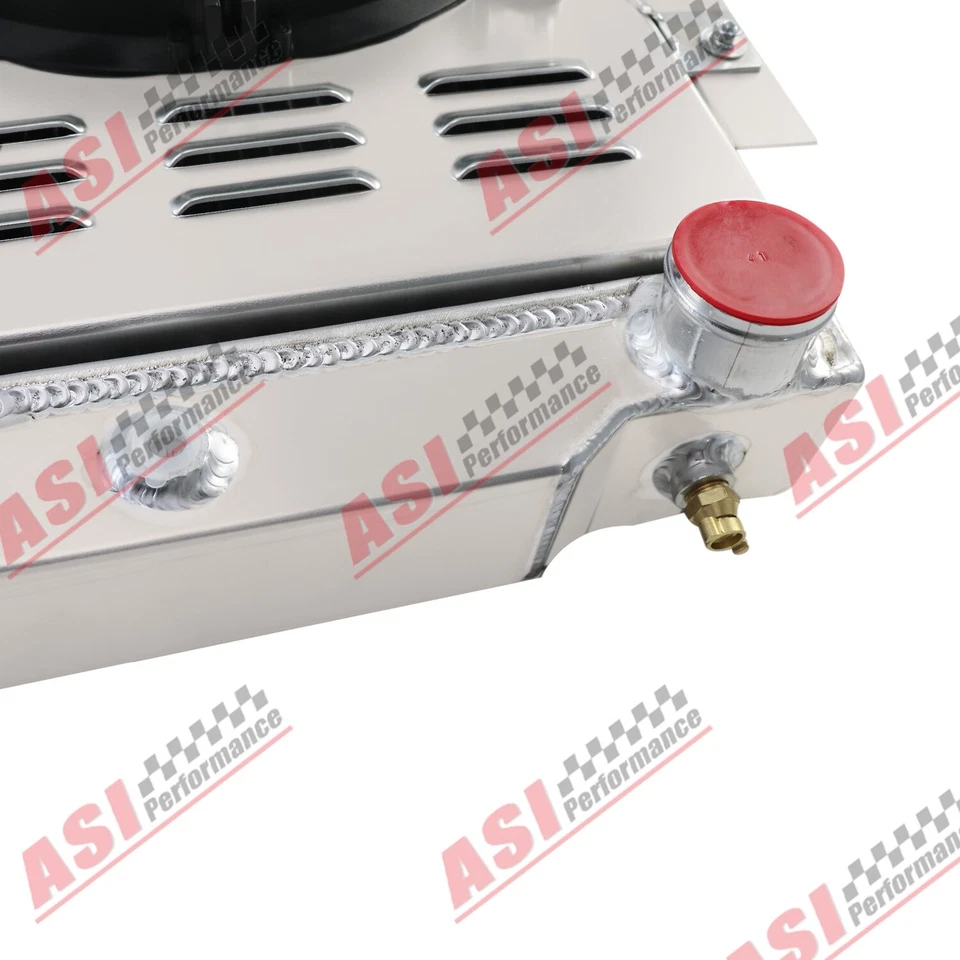 3-Row Radiator+Shroud Fan for 72-86 1974 1985 Jeep CJ/CJ5/CJ7 Chevy Small Block Foto 3 de 4