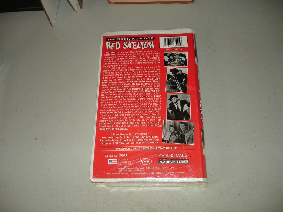 The Funny World of Red Skelton (VHS, 1992) Brand New, Sealed, 2 hours - Image 2 of 3