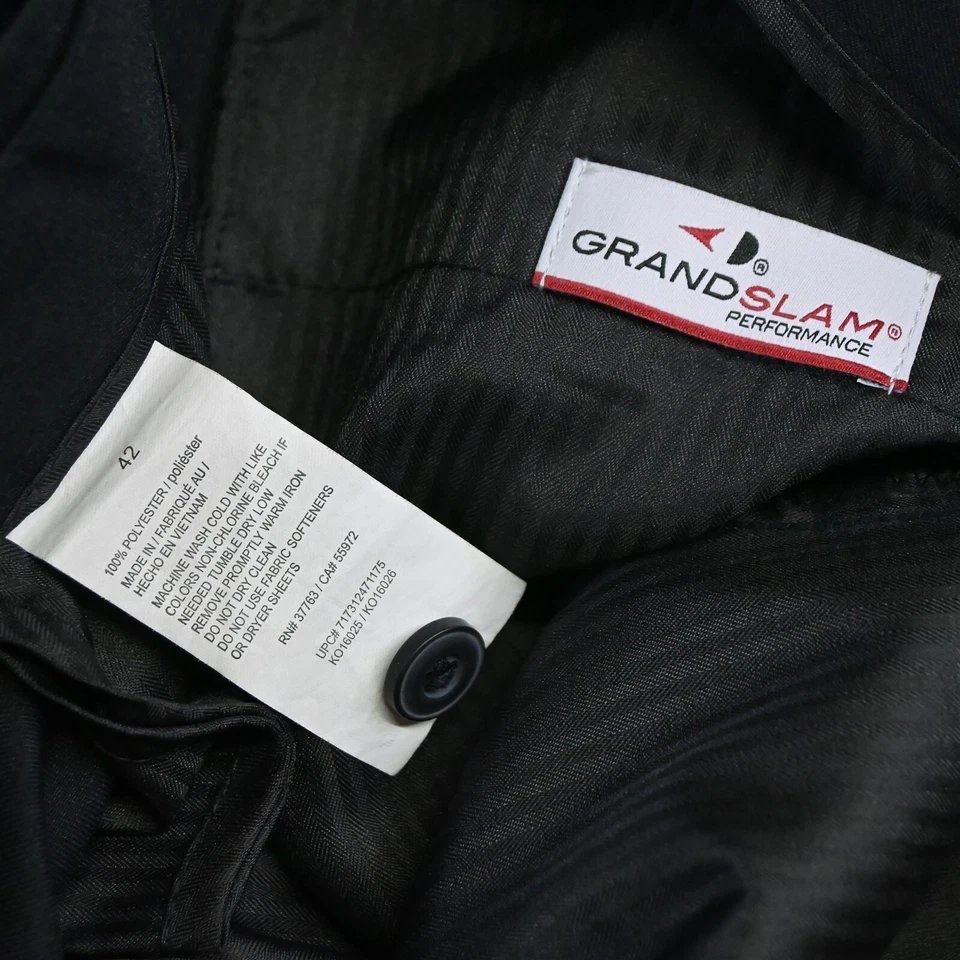 Черные шорты стрейч Grand Slam 42 x 10 дюймов с плоской передней частью для гольфа Tech Performance - Изображение 3 из 4