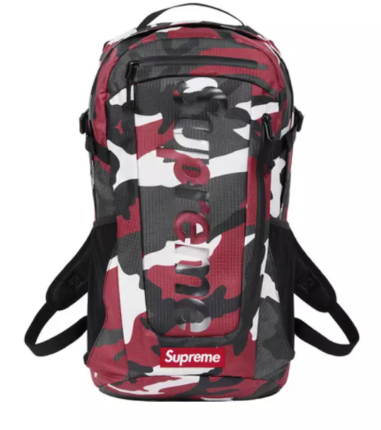 real red supreme backpack