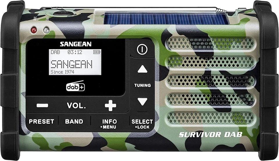 Sangean	MMR-88 DAB+ CAMOFLAGE Notfall/Kurbel/Solar Radio - Bild 2 von 3