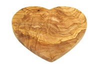 D.O.M.® FrüHstüCksbrett Herz Olivenholz 22 Cm Vesperbrett Schneidebrett
