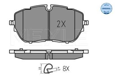 Meyle 025 222 1818 brake pad set, disc brake for Peugeot