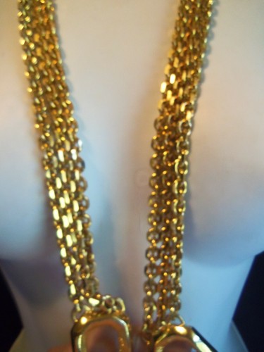 CALDERON SIGNED VINTAGE LAYERED GOLD PLATED CHAIN BELT BEAUTIFUL RARE - Picture 5 of 11