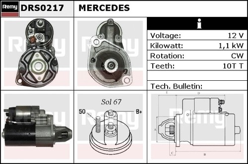 Brand New STARTER MOTOR for MERCEDES BENZ M-Class ML500 4matic 2007-2011 - Picture 2 of 8
