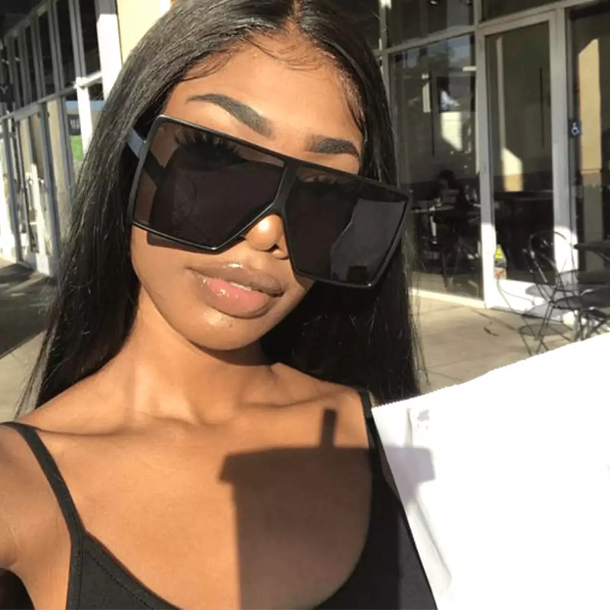 Designer Oversized Square Sunglasses