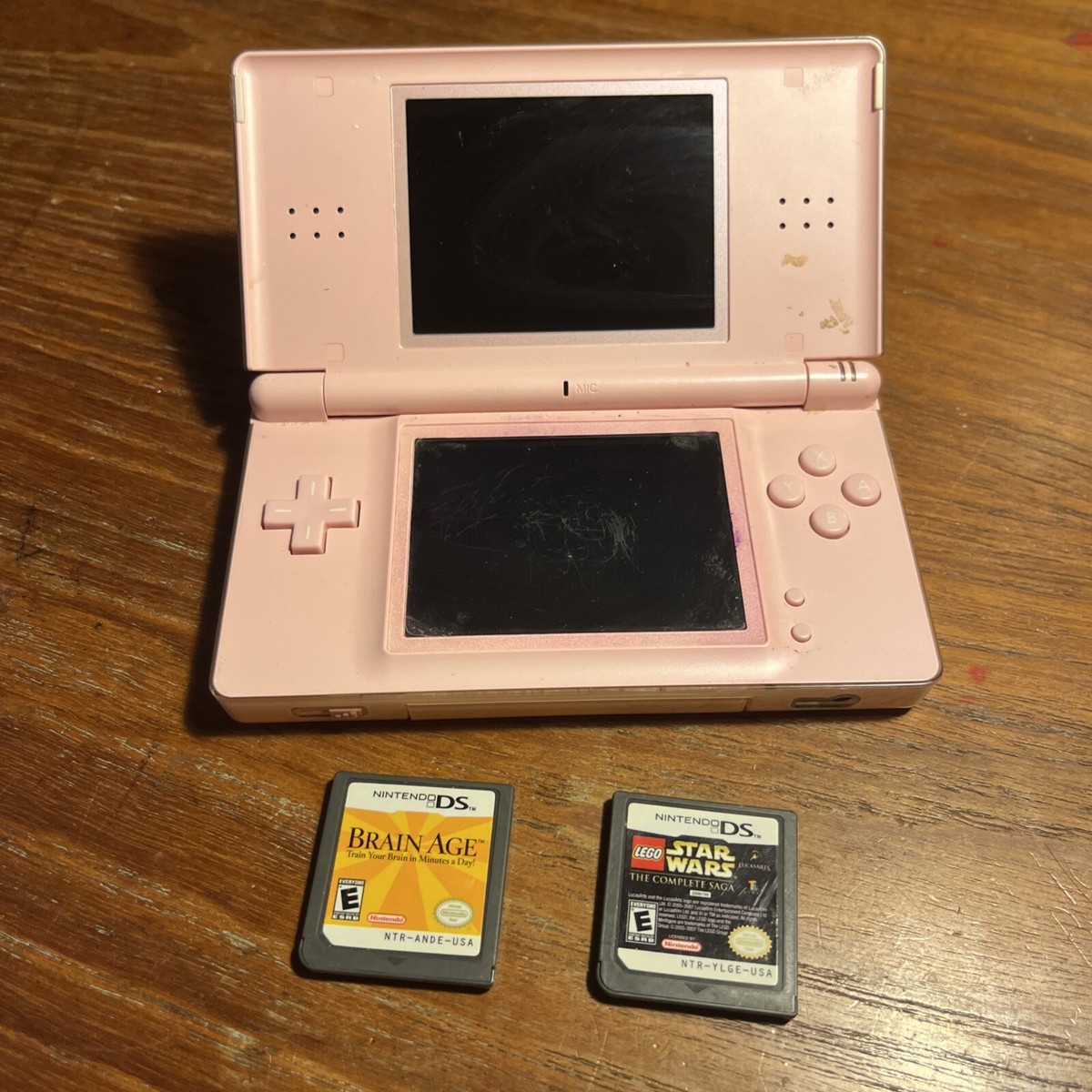 Nintendo Ds Lite Pink Bundle W/ 2 Games Missing Pen (2006 Nintendo