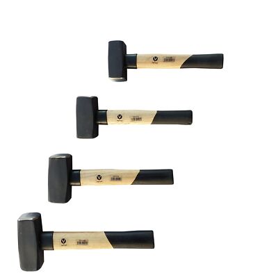 Fäustelhammer Schlosserhammer Vorschlaghammer 800/1250/1500/2000g 4 tlg Set je1 
