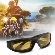 Motorcycle Riding Windproof Glasses Bike Cycling Eyewear UV400 Sunglasses Yellow