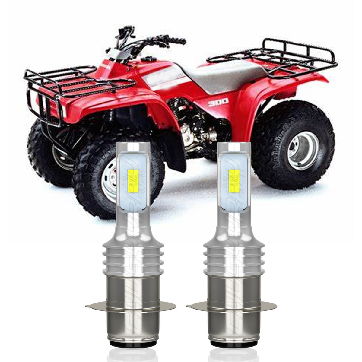2 Super BRIGHT LED bulbs for Honda ATV 1991 TRX300 AN FOURTRAX 300