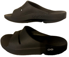 OOFOS OOahh Sport Flex Recovery Slide Black Sandals Mens Sz 8 Womens Sz 10