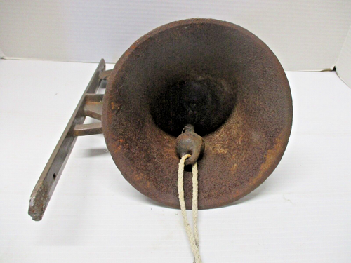 Vintage Large Cast Iron Wall Mount ROOSTER FARM Country DINNER BELL 15" - Picture 5 of 13