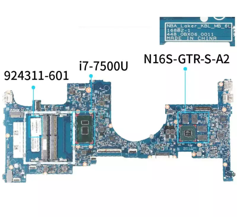 HP x360 15 BP w I7 7500U CPU 940MX 4GB Motherboard 448.0BX06.0011