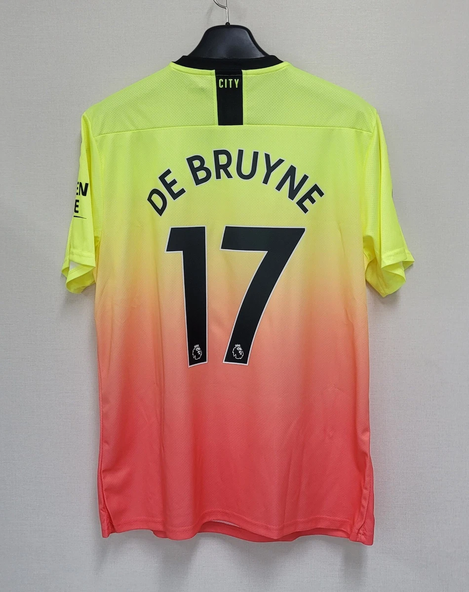 Manchester City No17 De Bruyne Away Long Sleeves Soccer Club Jersey