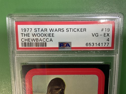 1977 Star Wars Sticker #19 The Wookie Chewbacca PSA 4 Cert #65314177 - Picture 3 of 12