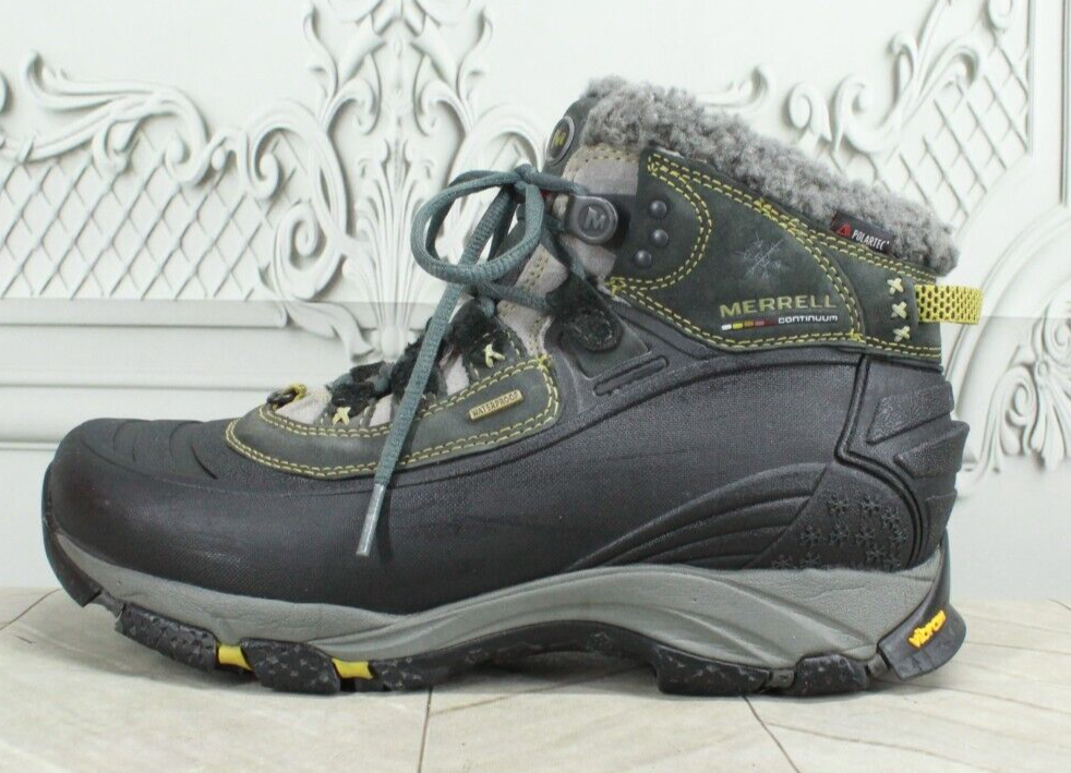 Stivali invernali Merrell Winterlude 6 in pelle grigia WP isolati Polartec taglia 7 5