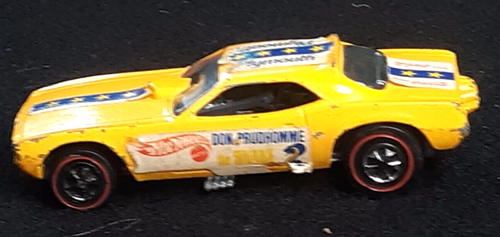 Redline Hot Wheels 70 The Snake Don Prudhomme Yellow Enamel VeryGood (SEE PIC'S) - 第 3/14 張圖片