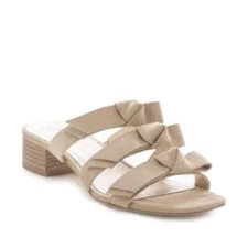 Sole Society Ezah Slide Bow Sandals  Women's sz 7 M Sandy Beach Suede