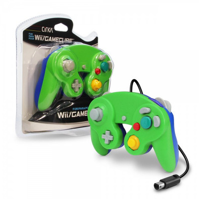 NEW CirKa (Green/Blue) Luigi Colored Controller for Nintendo Wii or GameCube