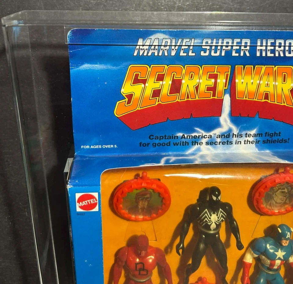 老式 1984 年美泰秘密战争英雄礼品套装黑色蜘蛛侠 3 包 AFA 75 — 第 4/4 张图片