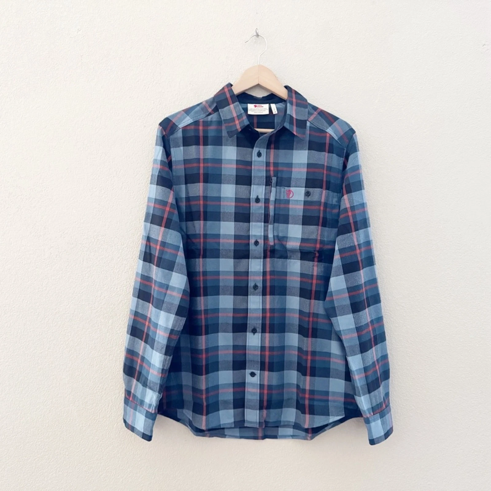 fjallraven plaid flannel roll tab trekking outdoor shirt
