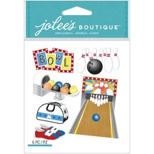 Jolees E5020228 Jolee's Boutique Dimensional Stickers-Bowling Alley