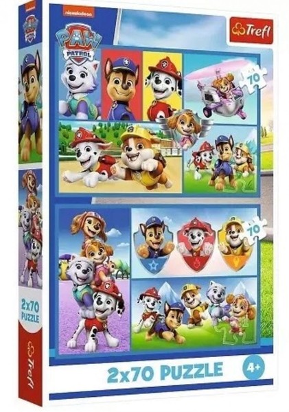 Trefl Paw Patrol Puzzle 2X70 Teile – Psi Patrol RząDzi-image