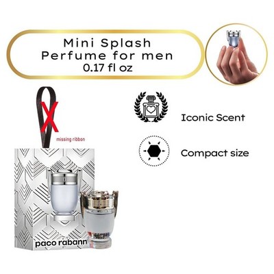 Paco Rabanne Invictus Perfume for Men Mini Splash EDT 0.17 Fl Oz*