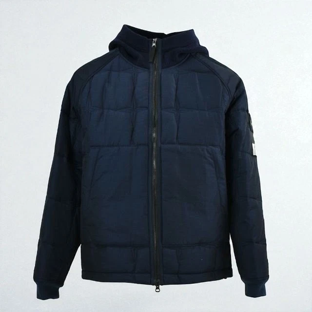 Stone Island Giacca Uomo Navy con Cappuccio Cupro Misto Cotone #EG AEA