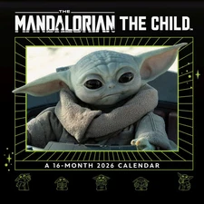 Trends International,  Mandalorian Star Wars 2026 Wall Calendar, 12'' X 12'', 16