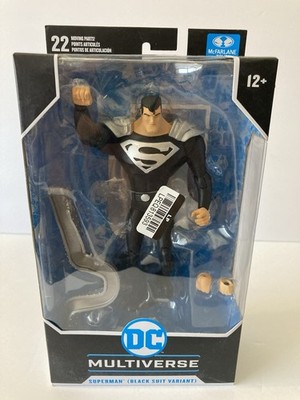 DC Multiverse Animated Series Superman Black Suit Variant Figure McFarlane New