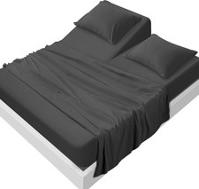 Split Top King Sheet Set for Adjustable Bed 4 Piece Bed Sheet Set Deep Pocket