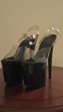 Pleaser HIGH Platform Sparkel Stiletto SIZE 10