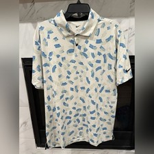 Camisa Polo Nike Golf Dri-FIT FD5739-072 Estampado Pincelada - Para Hombre Mediana - Nueva con Etiquetas