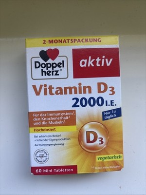 DOPPELHERZ Vitamin D3 2000 I.E. Tabletten 50 St. PZN 16869496