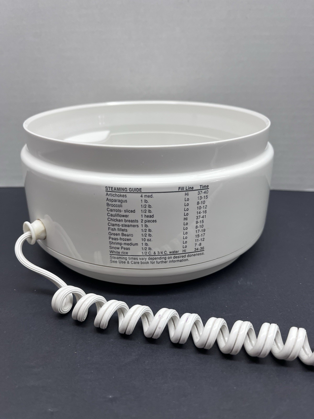 Black & Decker Handy Steamer Food Rice Cooker HS80 Type 2 Vintage Tested