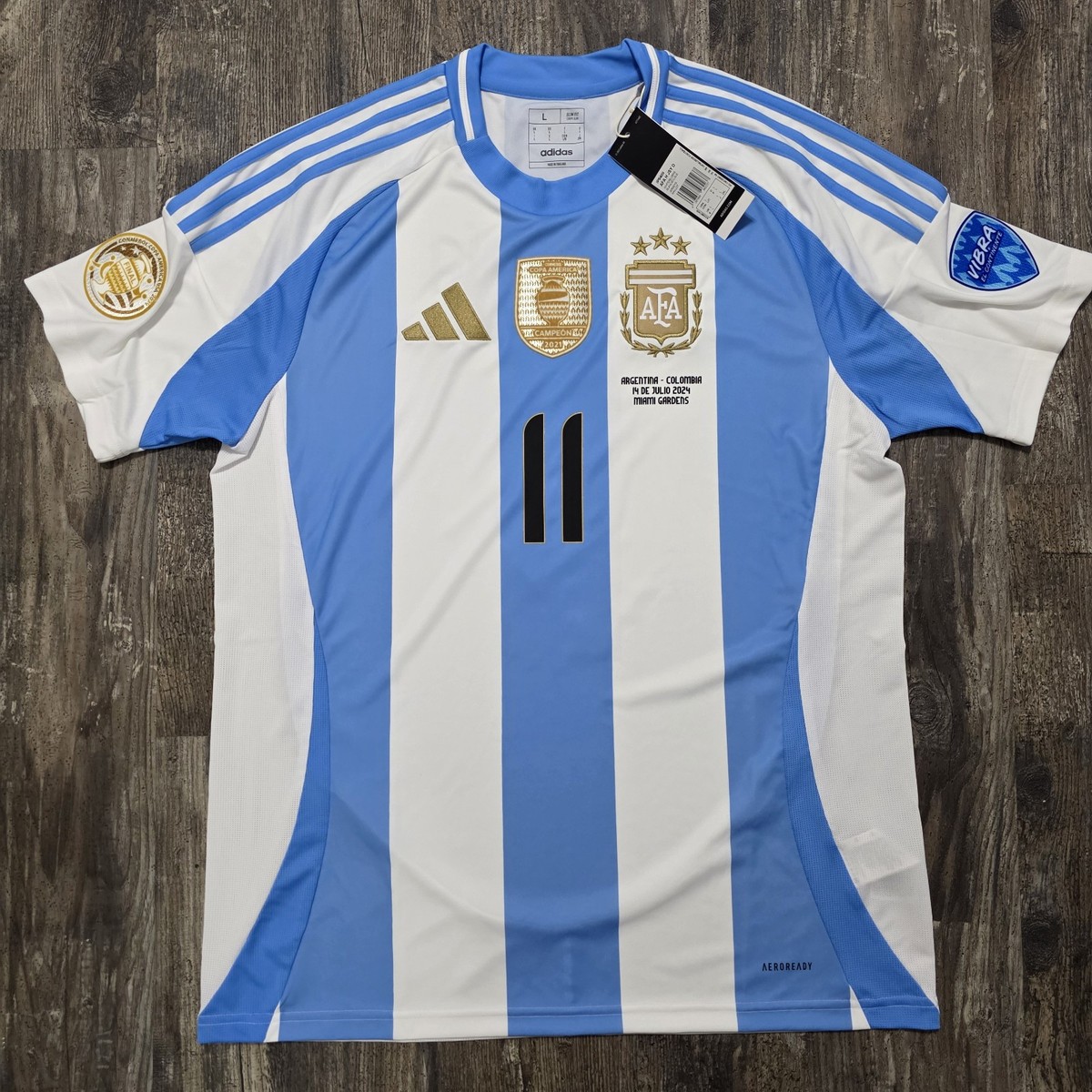 2024 Adidas Argentina Home Soccer Jersey Angel Di Maria Men L Copa