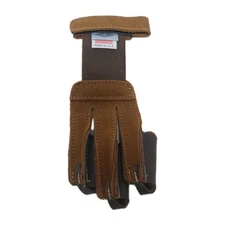 Neet Archery Products Adult Extra Small Shooting Glove:  Tan Suede Leather 60140